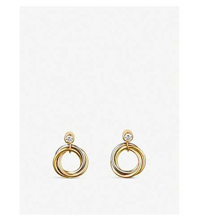 CARTIER - Sweet Trinity 18ct gold and diamond earrings | Selfridges.com