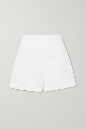 White Moth cutout linen-blend shorts | STAUD | NET-A-PORTER