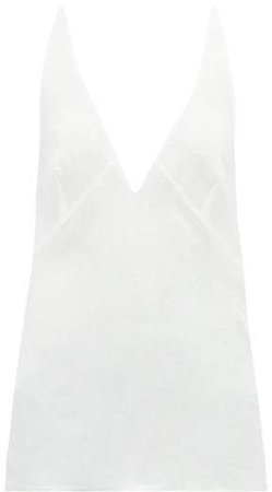 Bust Cup Silk Crepe De Chine Cami Top - Womens - Ivory