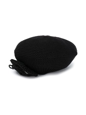 Shop black Monnalisa woven knit beret with Express Delivery - Farfetch