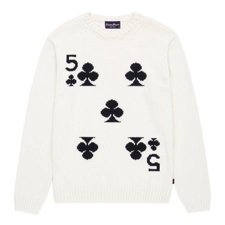 Five of Clubs Playing Card Knitted Sweater – Rowing Blazers