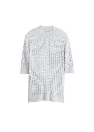 MANGO Braided knit top
