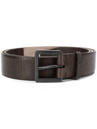 Brunello Cucinelli metal buckle leather belt