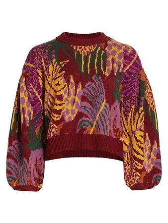 Farm Rio Jungle Print Sweater | SaksFifthAvenue