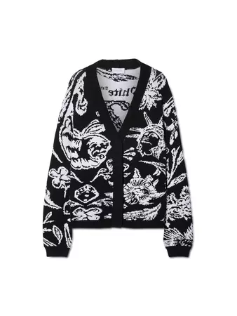 Tattoo Cardigan in Black | Off-White™ Official US