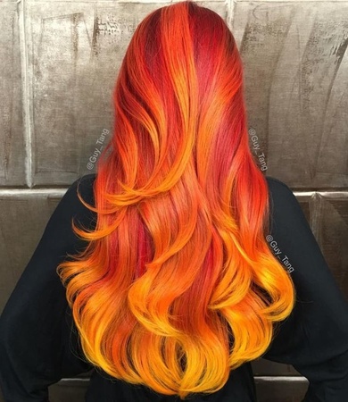 red and yellow hair