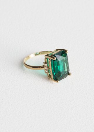 Jewel Ring - Emerald Green - Rings - & Other Stories