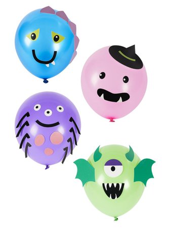 Halloween Tableware, Monster Balloons x8 | Chasing Fireflies