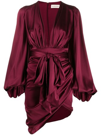 Red Alexandre Vauthier Asymmetric Wrap-Style Dress | Farfetch.com