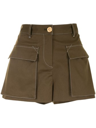 Shop brown Versace safari-inspired shorts with Express Delivery - Farfetch