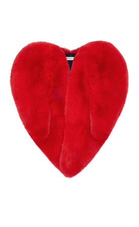 HEART CAPE IN RED FOX FUR