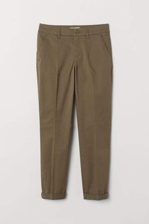 Ankle-length Chinos - Green