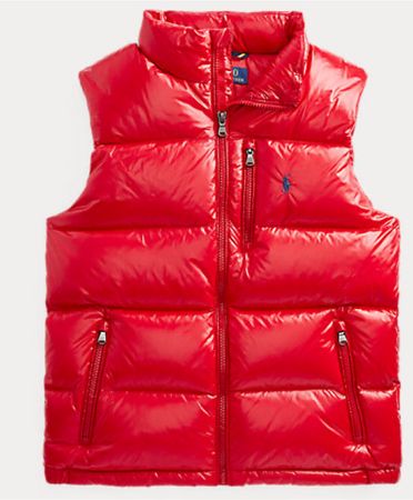 red polo vest