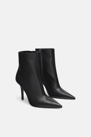 LEATHER STILETTO HEELED ANKLE BOOTS - TIMELESS-WOMAN-CORNER SHOPS | ZARA United States