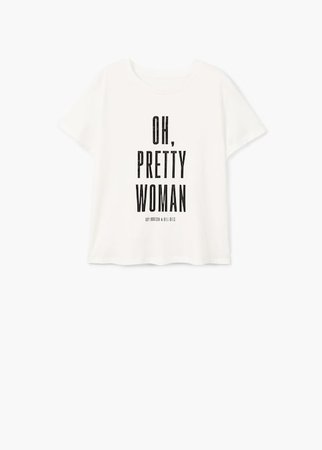 Glitter print t-shirt - Women | MANGO USA
