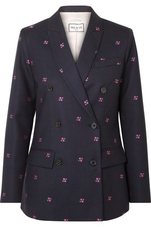 Paul & Joe | Constantin embroidered checked wool-blend blazer | NET-A-PORTER.COM