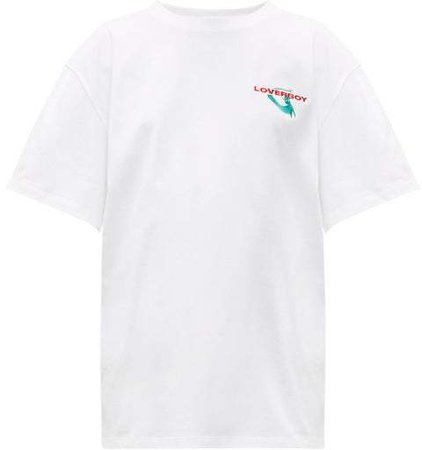 Art Gallery Cotton T Shirt - Womens - White