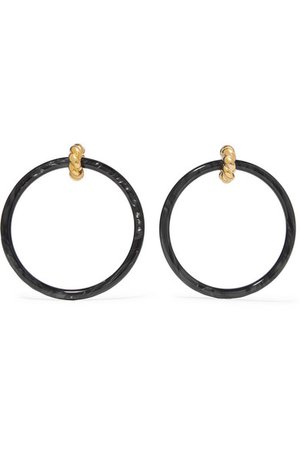 Balenciaga | Resin and gold-tone earrings | NET-A-PORTER.COM