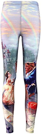 HIP styles Womens Sexy Popular Beauty and The Beast Printed Pants Leggings at Amazon Women’s Clothing store