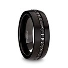 TALON Black Titanium Ring with Black Sapphires - 8mm