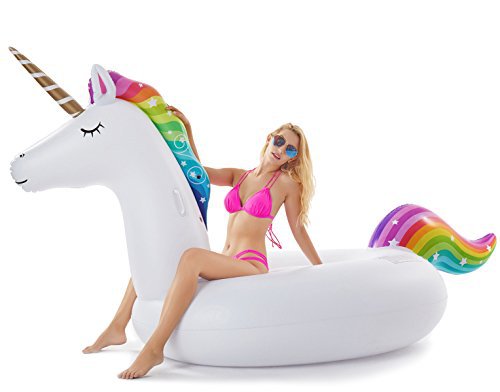 Jasonwell Giant Inflatable Unicorn Pool Float Floatie Ride On with Fast Valves Large Rideable Blow Up Summer Beach Swimming Pool Party Lounge Raft Decorations Toys Kids Adults | Pricepulse