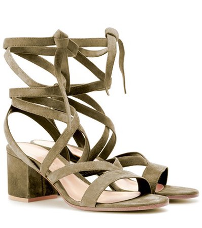 Janis Low suede sandals