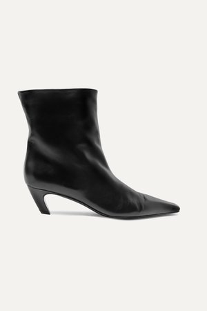 Black Leather ankle boots | Khaite | NET-A-PORTER