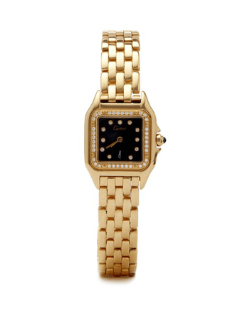 Jacquie Aiche Vintage Panthère De Cartier Diamond & Gold Watch In Black Gold | ModeSens