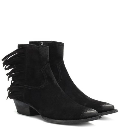 Lukas fringed suede ankle boots