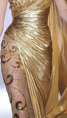 gold flowy dress