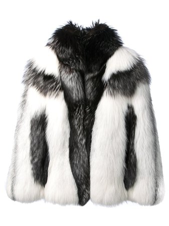 Alexander Mcqueen, white marble fur coat