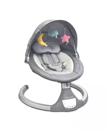 Jool Baby Nova Baby Swing for Infants - Motorized Portable Swing, Bluetooth Music Speaker with 10 Preset Lullabies, Remote Control, Gray - Macy's