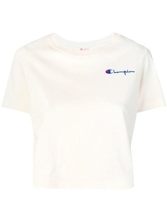 Champion logo embroidered crop T-shirt $45 - Buy Online - Mobile Friendly, Fast Delivery, Price