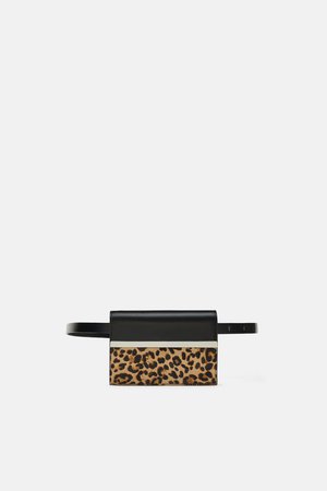 ANIMAL PRINT BELT BAG WITH PLATE DETAIL - BAGS-WOMAN-NEW COLLECTION | ZARA United States