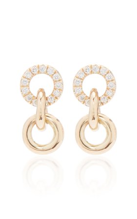 Sophie Ratner 14K Gold Diamond Earrings