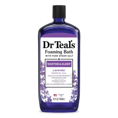 Dr Teal's Foaming Bath with Pure Epsom Salt, Soothe & Sleep with Lavender, 34 fl oz - Walmart.com