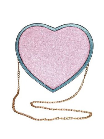 Collectif Accessories Glitter Encrusted Pink Blue Cross My Heart Shoulder Bag | eBay