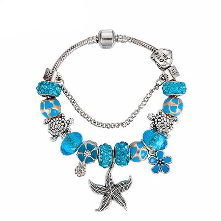 VIOVIA-New-Design-Sea-Turtles-Charm-Bracelets-For-Women-Blue-Glass-Beads-Bracelets-Bangles-DIY-Jewelry.jpg (800×800)