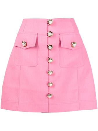 Alice McCall high-waist embellished-button skirt
