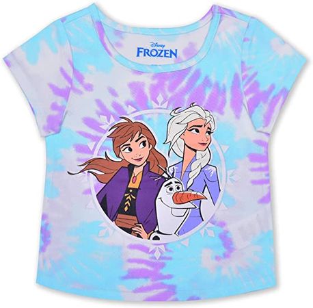 Amazon.com: Disney Girls 2 Pack Frozen Elsa/Anna Tee Shirt and Short Set, Tie Dye Purple, 6X: Clothing, Shoes & Jewelry