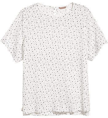 H&M+ Creped Top - White
