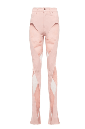 - Paneled skinny jeans $678 |Mugler