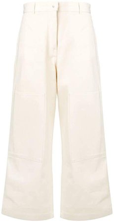 panelled cropped trousers