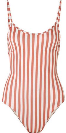 Haight - Striped Swimsuit - Antique rose