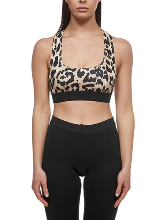 Paco Rabanne Leopard Cropped Tank Top