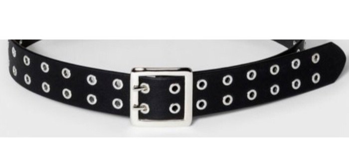 black and silver belt