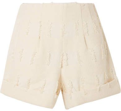 Shadi Frayed Shorts - Cream
