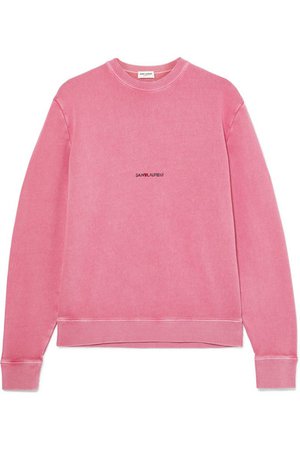 Saint Laurent | Printed cotton-terry sweater | NET-A-PORTER.COM