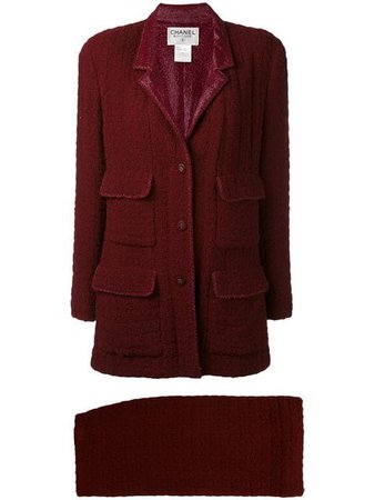 Chanel Vintage 1998 Boxy Tweed Suit - Farfetch
