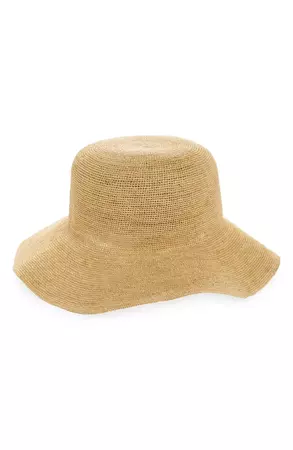 Max Mara Blanc Packable Raffia Hat | Nordstrom